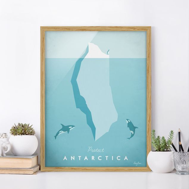 Indrammede plakater strande Travel Poster - Antarctica