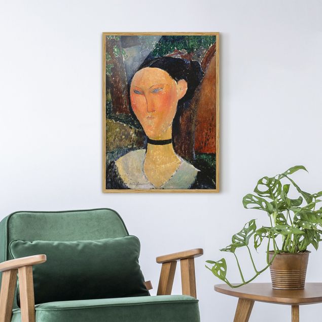 Kunst stilarter Amedeo Modigliani - Woman with a velvet Neckband