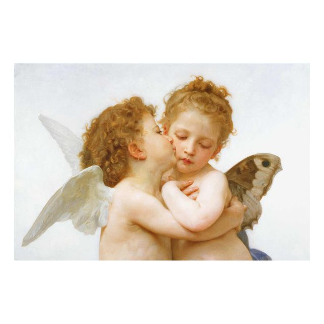 Billeder kunsttryk William Adolphe Bouguereau - The First Kiss