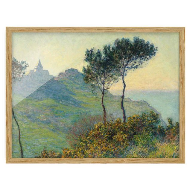 Billeder landskaber Claude Monet - The Church Of Varengeville At Evening Sun