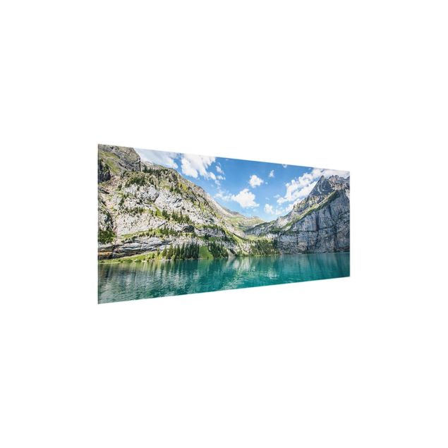 Glasbilleder landskaber Divine Mountain Lake