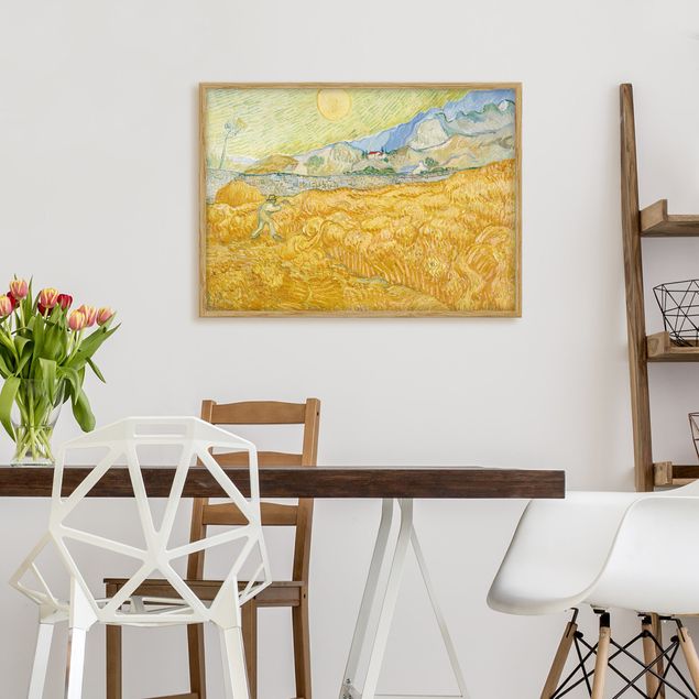 Kunst stilarter pointillisme Vincent Van Gogh - The Harvest, The Grain Field