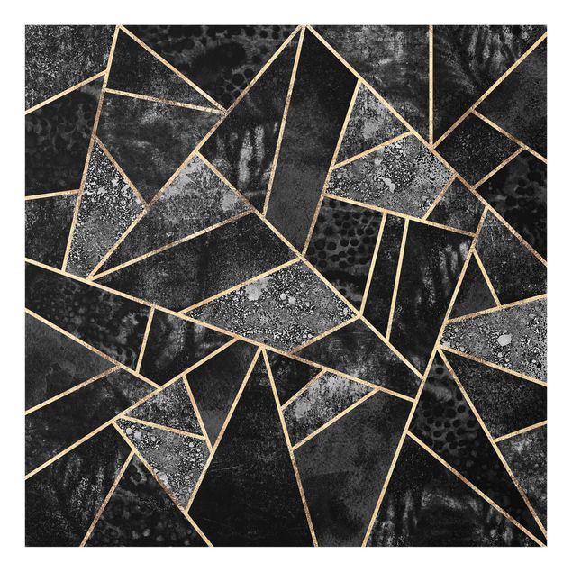 Billeder mønstre Grey Triangles Gold