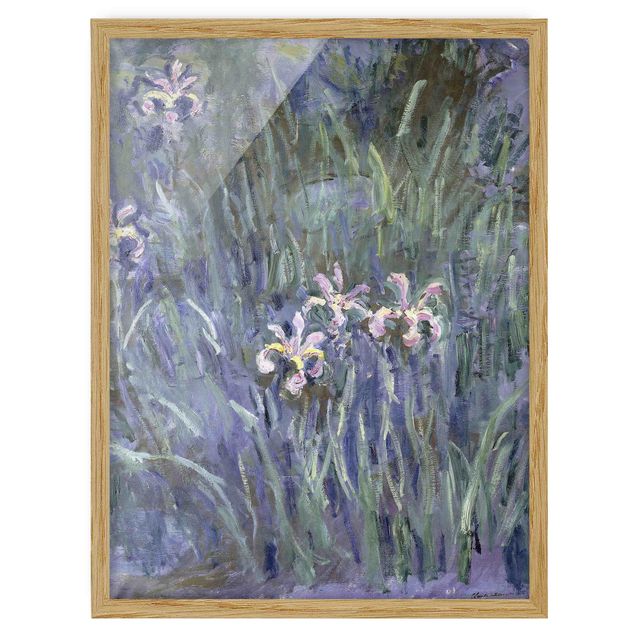 Indrammede plakater blomster Claude Monet - Iris