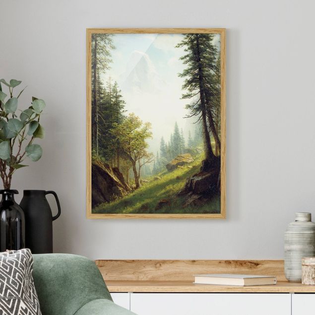 Kunst stilarter romantikken Albert Bierstadt - Among the Bernese Alps