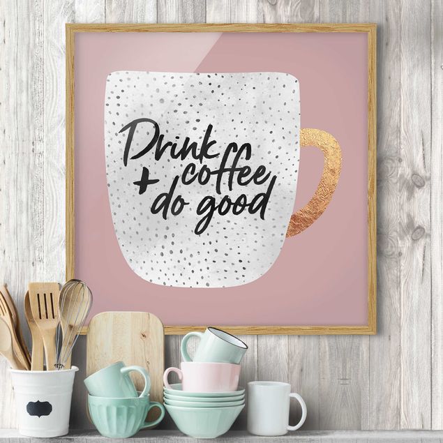 køkken dekorationer Drink Coffee, Do Good - White