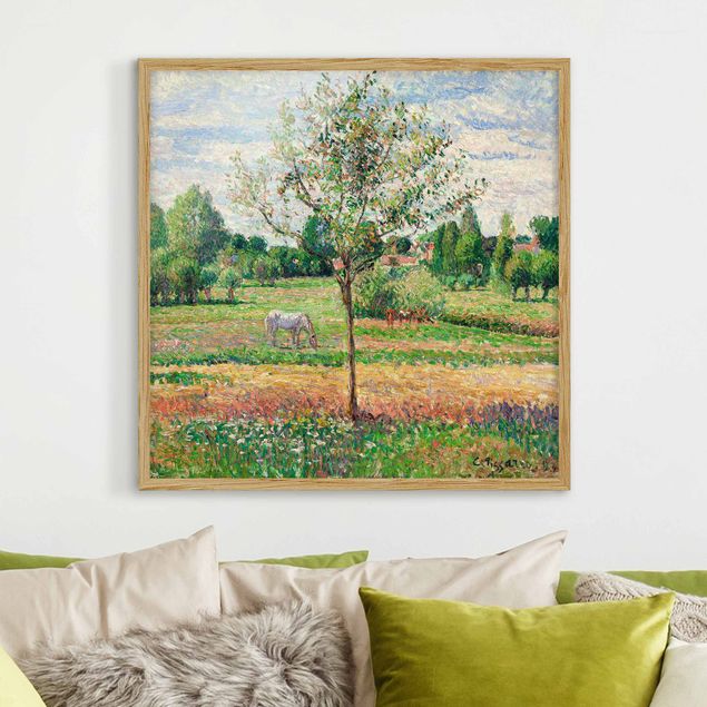 køkken dekorationer Camille Pissarro - Meadow with Grey Horse, Eragny