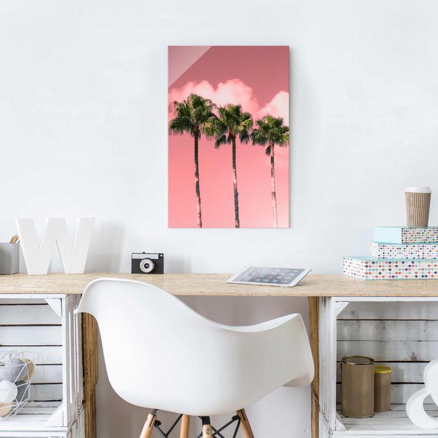Billeder landskaber Palm Trees Against Sky Pink