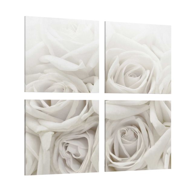 Billeder på lærred blomster White Roses