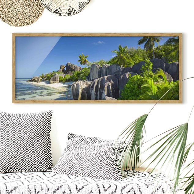 Indrammede plakater strande Dream Beach Seychelles