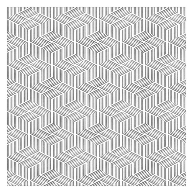 Tapet grå 3D Pattern With Stripes In Silver