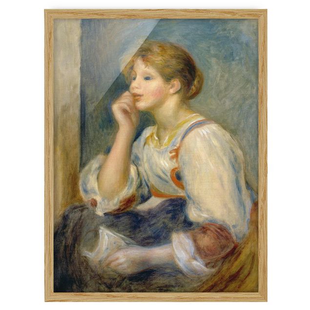 Indrammede plakater blomster Auguste Renoir - Woman with a Letter