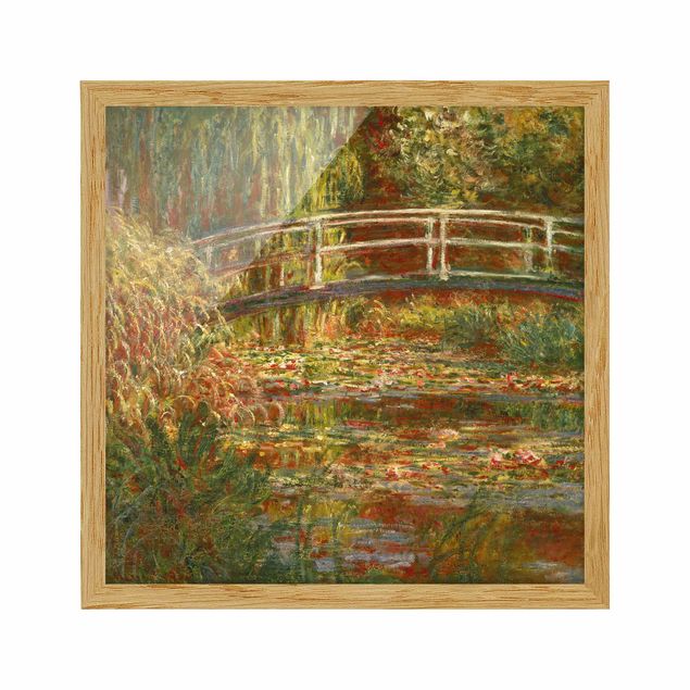 Billeder træer Claude Monet - Waterlily Pond And Japanese Bridge (Harmony In Pink)