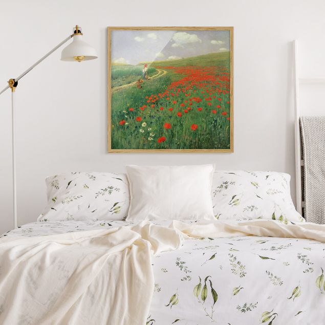 køkken dekorationer Pál Szinyei-Merse - Summer Landscape With A Blossoming Poppy