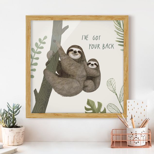 Børneværelse deco Sloth Sayings - Back