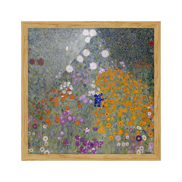 Indrammede plakater blomster Gustav Klimt - Cottage Garden