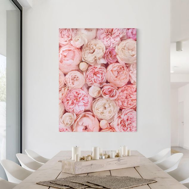 Billeder på lærred roser Roses Rosé Coral Shabby