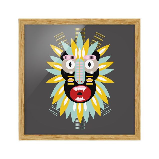 Billeder moderne Collage Ethnic Mask - King Kong