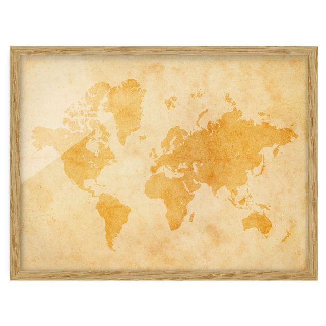 Billeder verdenskort Vintage World Map