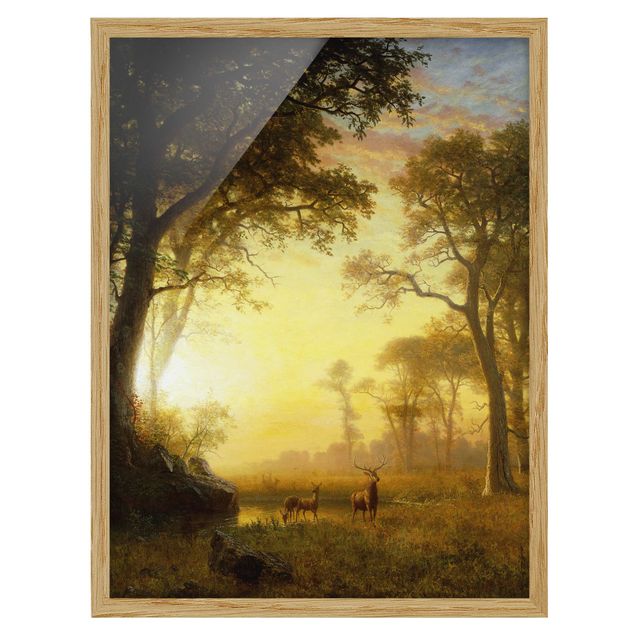 Billeder træer Albert Bierstadt - Light in the Forest