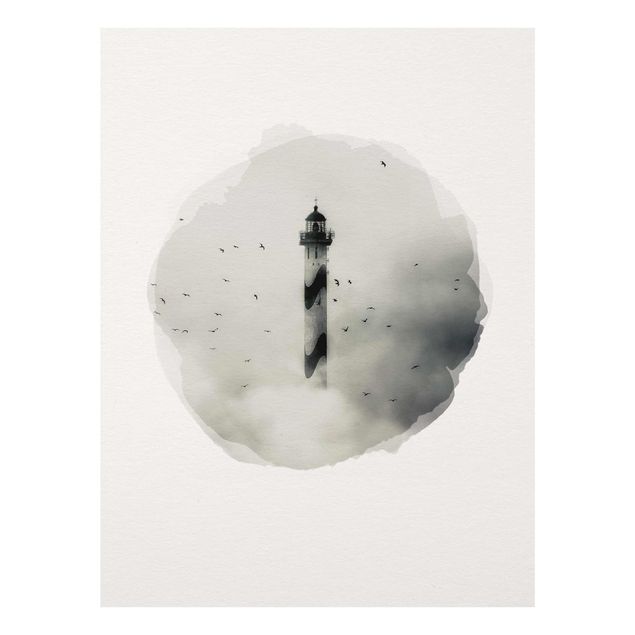 Billeder strande WaterColours - Lighthouse In The Fog