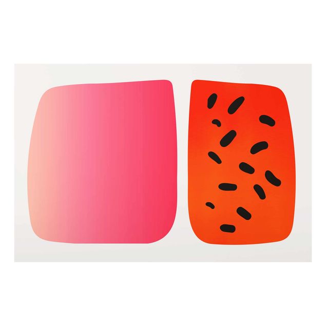 Billeder rød Abstract Shapes - Melon And Pink