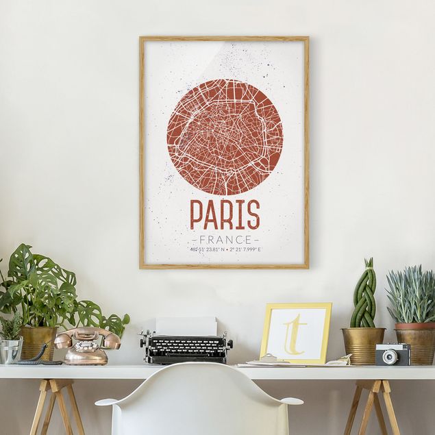 Billeder Paris City Map Paris - Retro