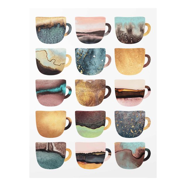 Billeder moderne Colourful Coffee Mugs With Gold