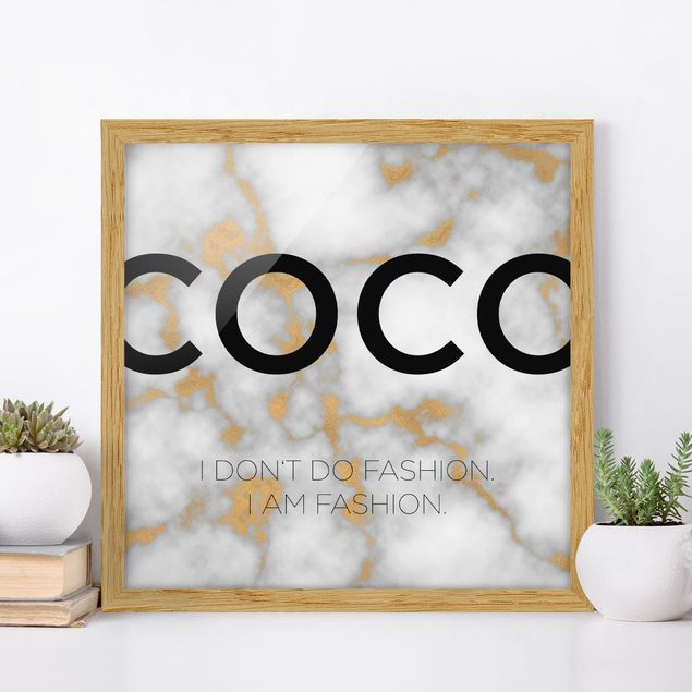 Indrammede plakater ordsprog Coco - I Dont Do Fashion