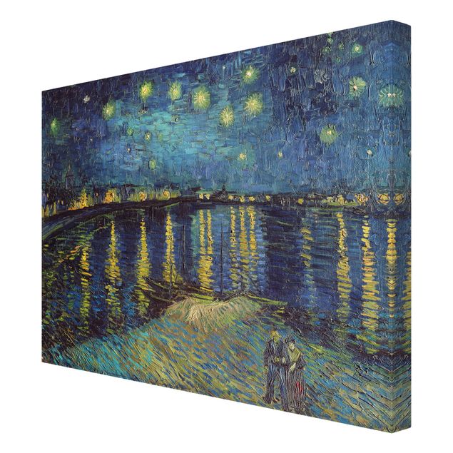 Billeder på lærred arkitektur og skyline Vincent Van Gogh - Starry Night Over The Rhone