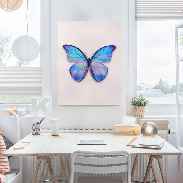 Billeder på lærred sommerfugle Holographic Butterfly