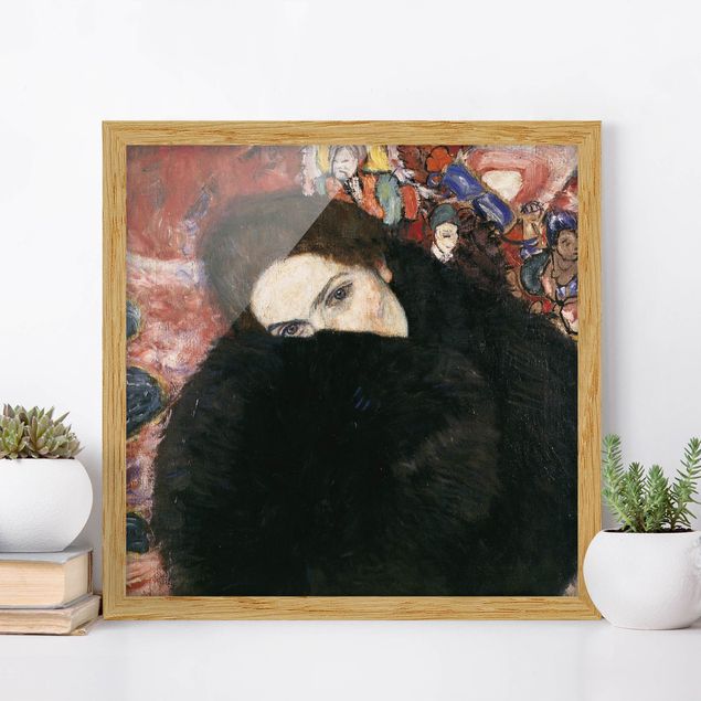 Kunst stilarter art deco Gustav Klimt - Lady With A Muff