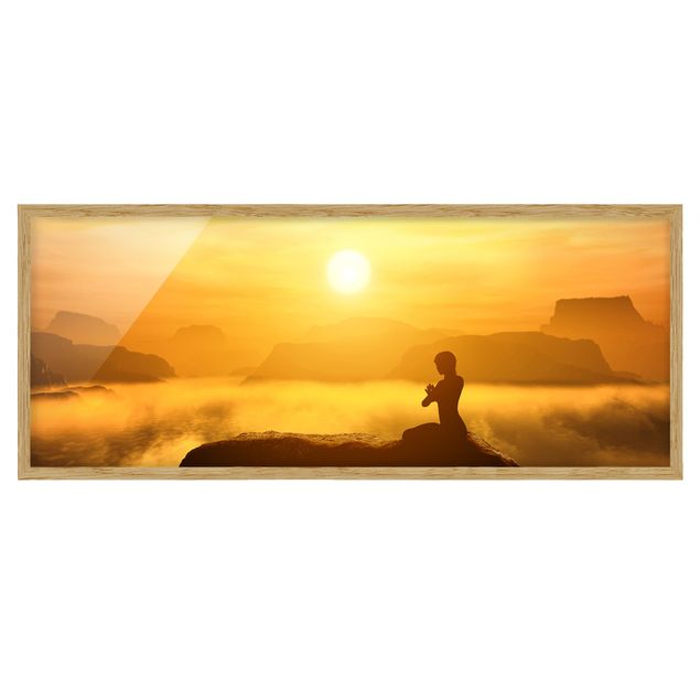 Indrammede plakater landskaber Yoga Meditation
