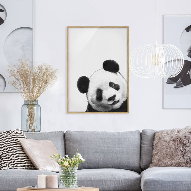 Billeder pandaer Illustration Panda Black And White Drawing