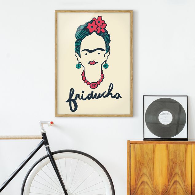 Indrammede plakater blomster Frida Kahlo - Friducha