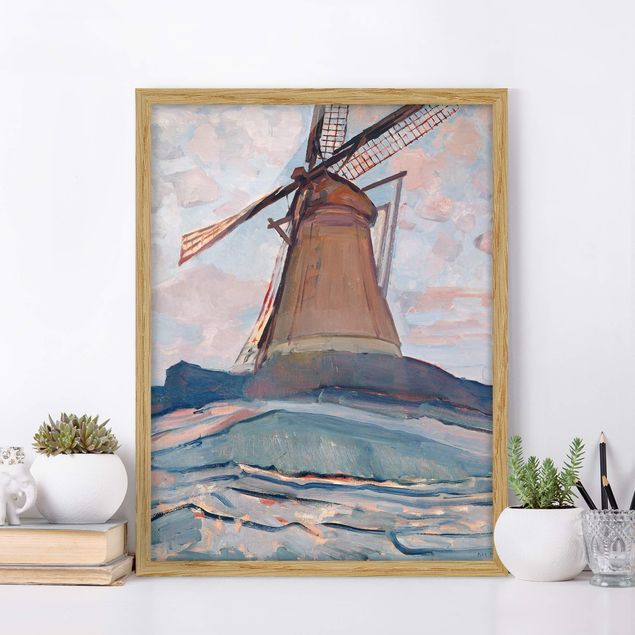 Kunst stilarter impressionisme Piet Mondrian - Windmill