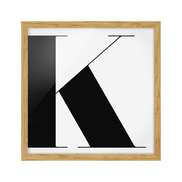 Indrammede plakater ordsprog Antiqua Letter K