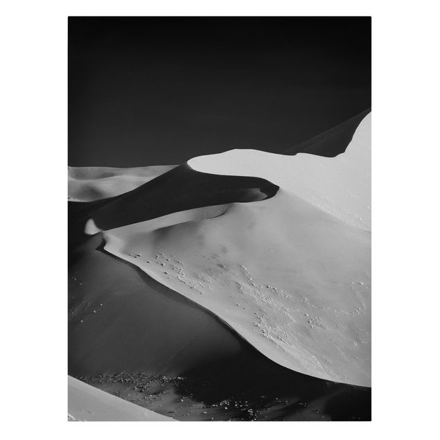 Billeder på lærred sort og hvid Desert - Abstract Dunes