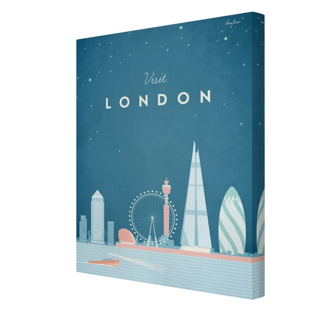 Billeder på lærred kunsttryk Travel Poster - London