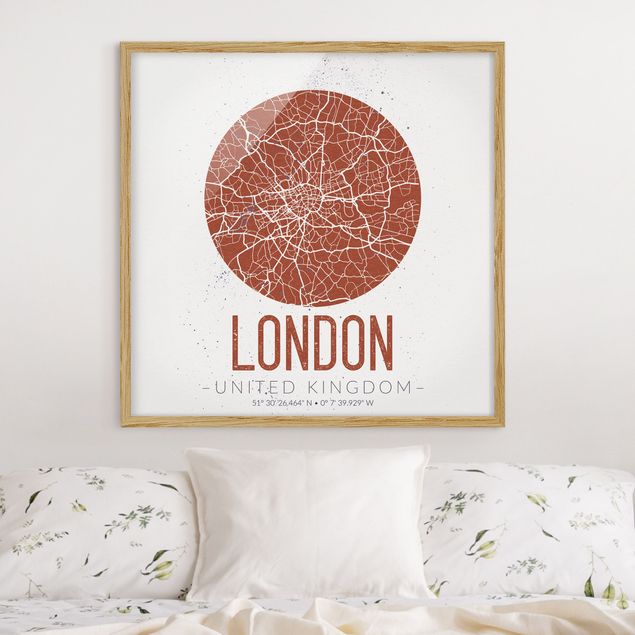 køkken dekorationer City Map London - Retro
