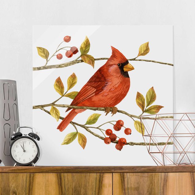 køkken dekorationer Birds And Berries - Northern Cardinal
