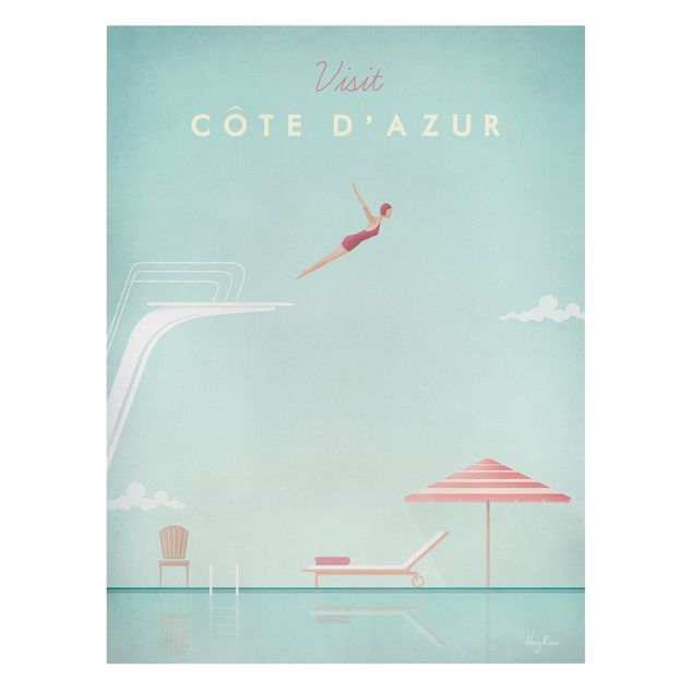Billeder på lærred arkitektur og skyline Travel Poster - Côte D'Azur