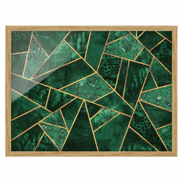 Billeder mønstre Dark Emerald With Gold