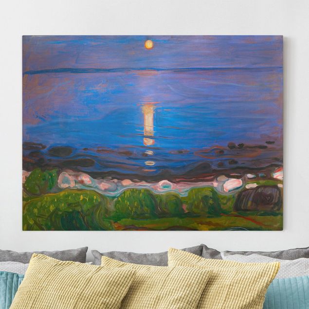 Kunst stilarter ekspressionisme Edvard Munch - Summer Night By The Beach