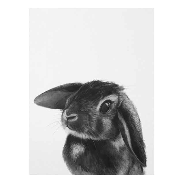 Billeder kunsttryk Illustration Rabbit Black And White Drawing