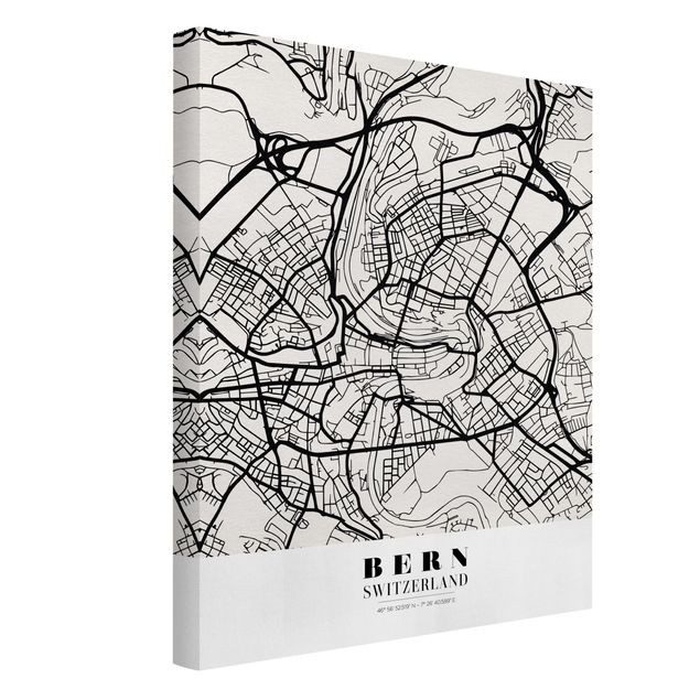 Billeder verdenskort Bern City Map - Classical