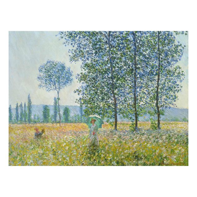 Glasbilleder landskaber Claude Monet - Fields In Spring