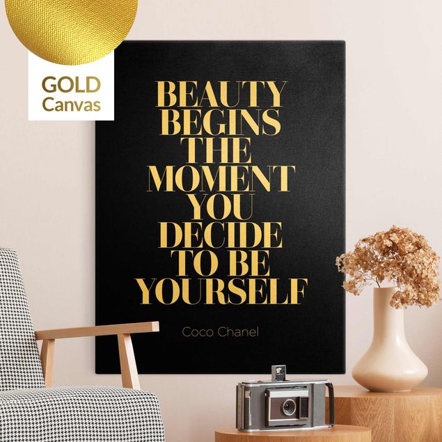 Billeder moderne Be yourself Coco Chanel Black