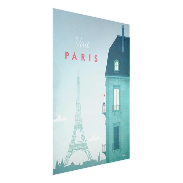 Glasbilleder arkitektur og skyline Travel Poster - Paris