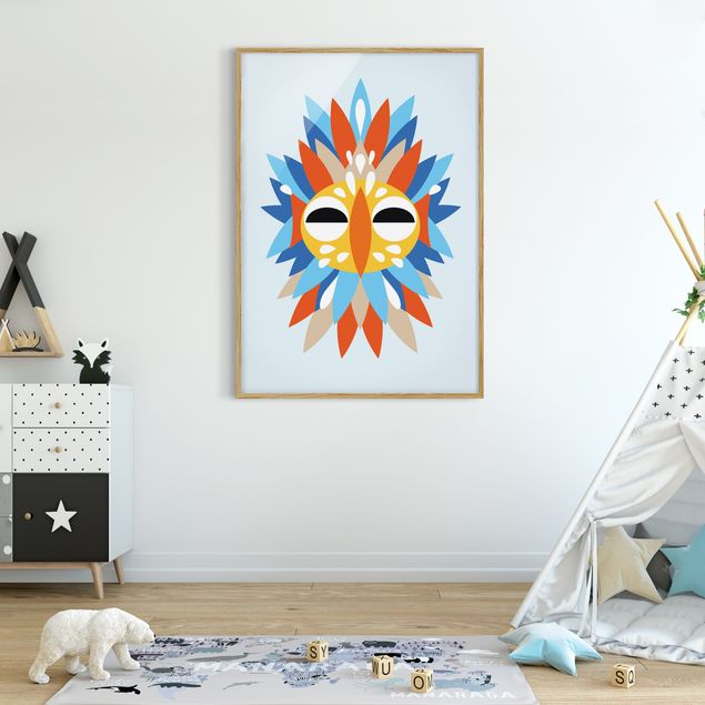 Indrammede plakater dyr Collage Ethnic Mask - Parrot